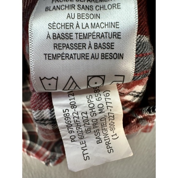 Red Head Flannel Men's XL Red,Gray,BLK, WHT Plaid Shirt 100% Cotton Long Sleeve - Picture 6 of 7